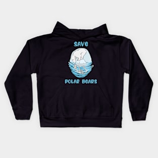 Save Polar Bears Kids Hoodie